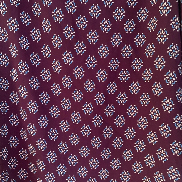 41 Hawthorn Womens Purple Tie Back 3/4 Flutter Bell Sleeve Blouse - Picture 3 of 12